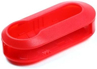Key Cover Case Replacement Fob Outside Key Shell Case replacement for Fiat 500 2012 (Red)