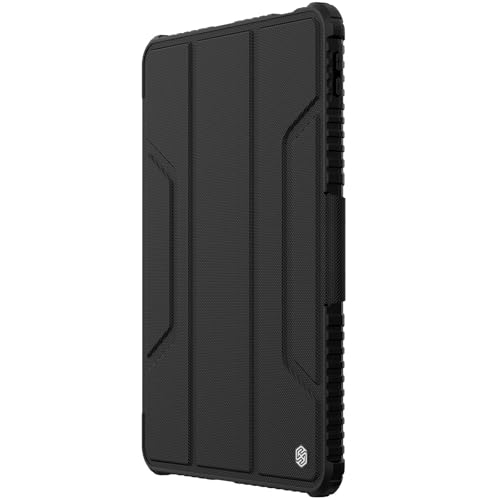 Image of Nillkin Case for Xiaomi Pad 6 / Xiaomi Pad 6 Pro (11.0 inch Inch) Bumper Pro Leather Camera Slider Camshield Protect Stand Smart Wake & Sleep Pencil Holder Black Color