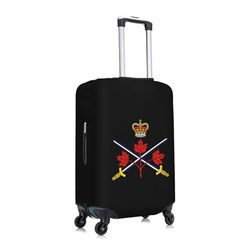 Canadian Army Travel Luggage Cover Suitcase Protector Fits 22-25 Inch Case(Black,M)3