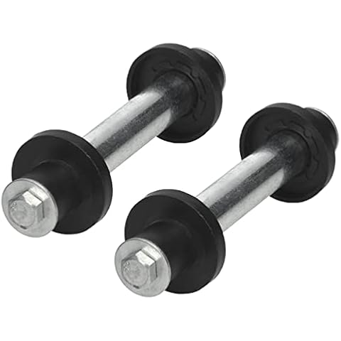ECD Germany 2er Set Achse für Schubkarre & Sackkarrenrad mit 2 Sechskantschrauben und Unterlegscheiben, 2 Abstandshaltern, 128 x 75 x Ø20 mm Cover