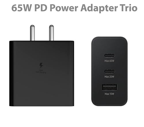 Image of 65W Type C Charger for Black Shark 3 / Shark3, Samsung Galaxy Fold 2 / Fold2, Nokia 10 / Nokia10, Op-po Reno 3 Pro / Reno3 Pro, Huawei Mate X2 / X 2 (Black, VT.X2)