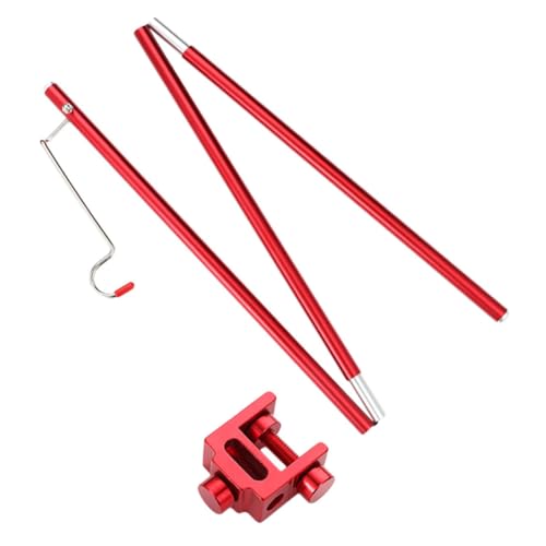 LIOOBO Adjustable Camping Lantern Table Pole Aluminum Alloy Camping Lamp Pole Portable Light Rack for Outdoor Activities