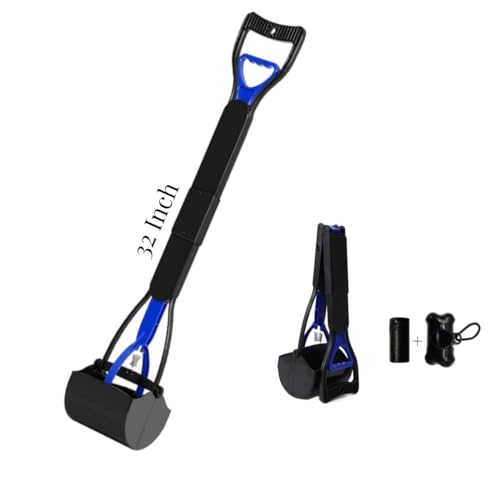 Ceasyde Trottinette à déjections canines de grande taille avec poignée de 81,3 cm de long pour nettoyer les déchets d'animaux ou les déchets de jardin,...