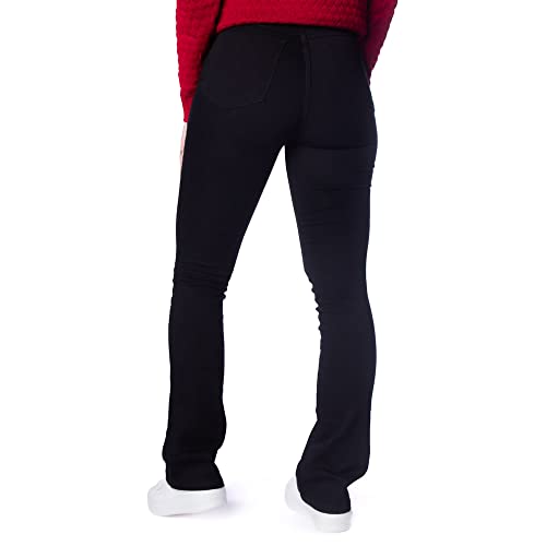 Sawary Jeans Calça Boot Cut Feminina, Preta, 46