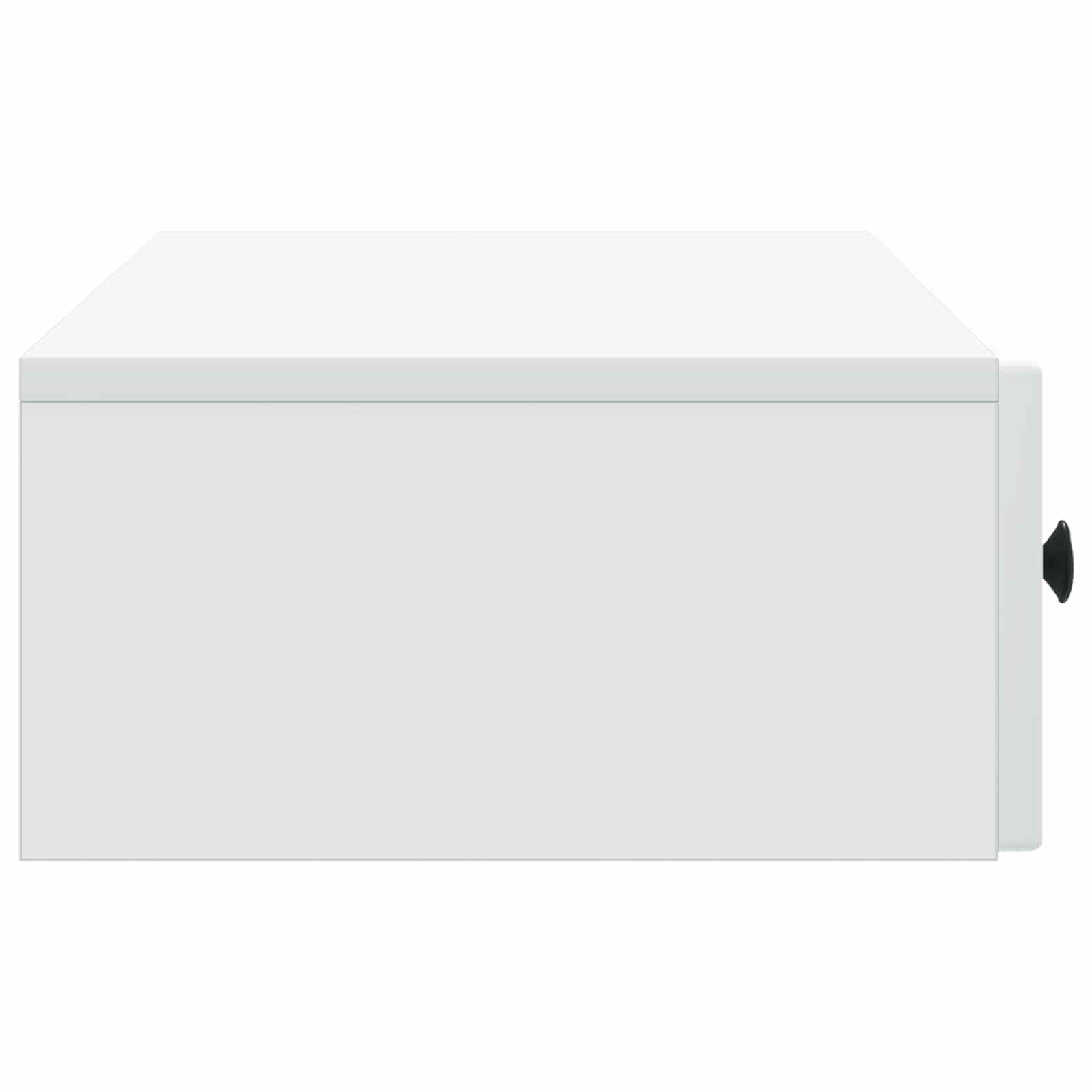 Tavolino da parete in legno bianco, 87,5 x 34,5 x 17 cm, con cassetto, per soggiorno, ufficio, corridoio, versatile, organizer multiuso