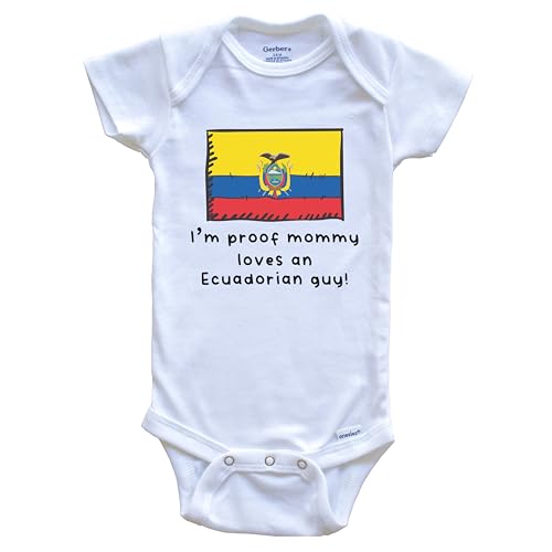 Image of I'm Proof Mommy Loves A Ecuadorian Guy Ecuador Flag One Piece Baby Bodysuit