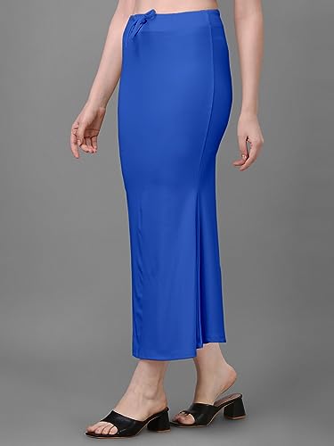 Image of Women's Saree Shapewear Petticoat, Cotton Blend Stretchable Mermaid Skirt, High Waist Tummy Control, Smooth Curve Fit with Adjustable Drawstring