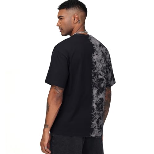 Mens Oversized Casual T-Shirts Summer Cotton Short Sleeve Tee Tie Dye Crew Neck Tops Hipster Print Shirts4