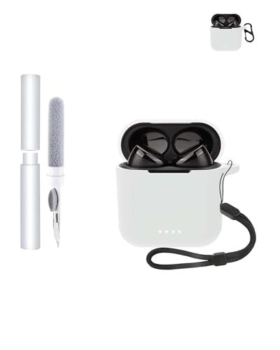 Custodia protettiva per cuffie Tozo T6 resistente ed ecologica con fori precisi e compatibilità di ricarica colore: bluetooth silicone bianco