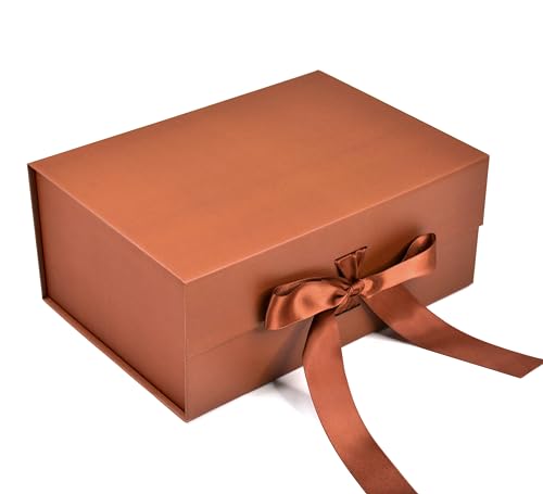 RBS - Rigid Box Sivakasi-Brown Folding Gift Box(23X16X10Cm)With Ribbon(1Pack)Gift Packing Box Scratchfree Multipurpose Gift Boxes For Gifting Reuse Collapsible Hamper Box Gift Box For Present(Brown) (B0BS19WXDV) Amazon Price History, Amazon Price Tracker