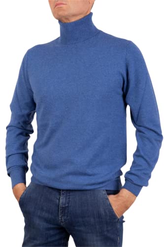 Pull col roulé homme cachemire tricot italien chaud - 4