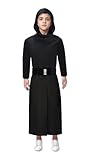 Boys Ben Solo Cosplay Kylo Ren Costume for Kids Jedi Robe with Mask Halloween Outfits (Black, 8-10Y)