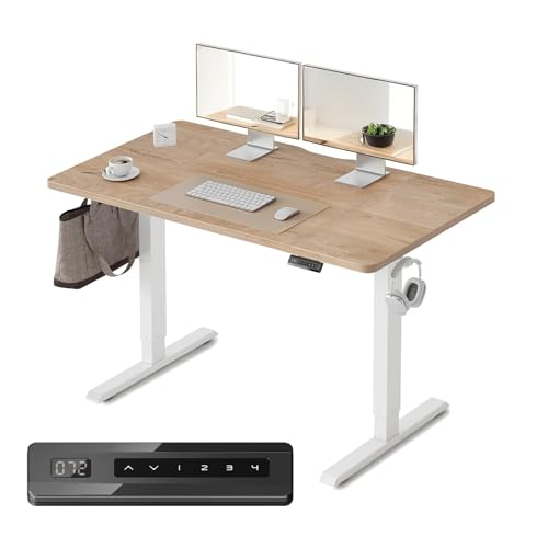 Cubiker Electric Standing Desk For Computer and Gaming, 120 x 60cm Height Adjustable Sit Stand...