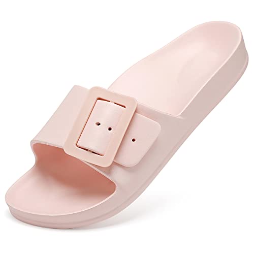 Image of L LOUBIT Cloud Slides for Women with Arch Support Pillow Soft Recovery Sandals Lightweight Summer Beach Slippers Non-Slip Shower Shoes