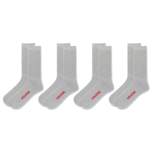 Wolverine Men's Cotton Boot Crew Socks with Breathable Cotton Cushioning (4 Pairs)3