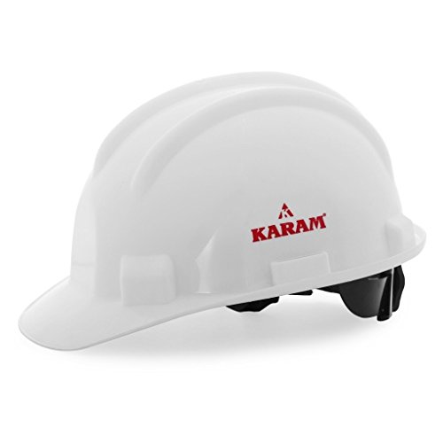 Karam Helmet (Shelmet) With Plastic Cardle - Ratchet Fit - Plastic-4 Point Suspension - PN521 - White Color (B01M4IW169) Amazon Price History, Amazon Price Tracker