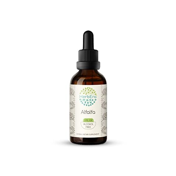 Alfalfa B60 Alcohol-Free Herbal Extract Tincture, Concentrated Liquid Drops Natural Alfalfa (Medicago Sativa) 2 fl oz