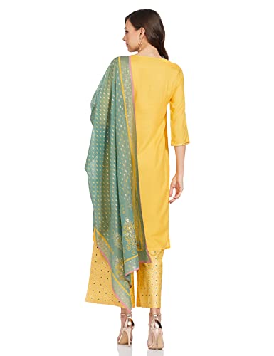 Image of Aurelia Womens Rayon Kurta With Palazzo & Dupatta
