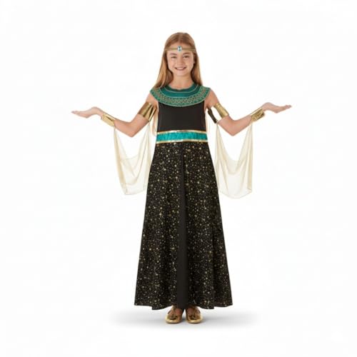 My Illusions Costume da regina egiziana Cleopatra, per bambine, costume storico del libro (XL, 12-14 anni)