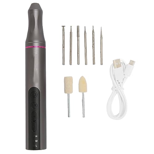 Elektrischer Gravierstift, Kabelloses Rotationswerkzeug mit Sicherheitsschutz-Chip, USB Wiederaufladbar, 3-Gang-Gravierstift für Schmuck, Metall, Glas, Material