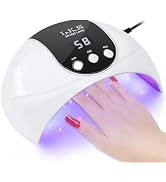 UV Light for Gel Nails, Wisdompark Professional UV/LED Nail Lamp 54W with 3 Timer Settings, Nail ...