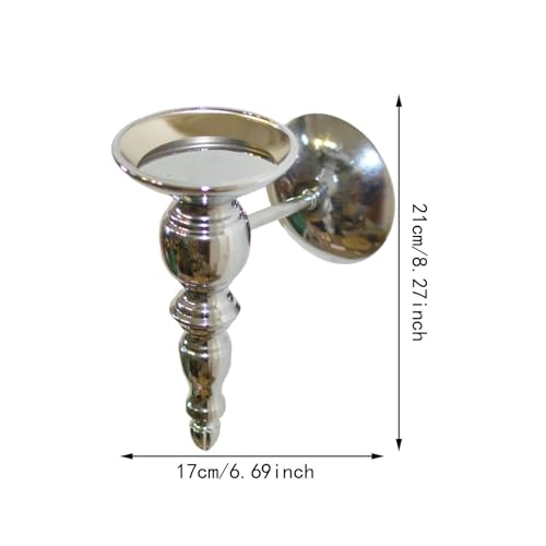 Portavelas de pared, 3 piezas, elegante decoración del hogar para baño, chimenea, bodas (dorado)