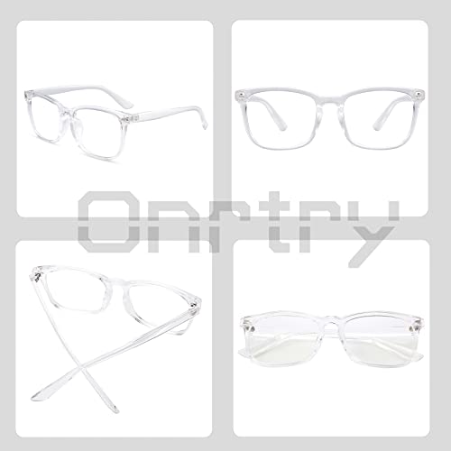 Image of Onrtry Non Prescription Glasses for Men Women Square Clear Lens Eyeglasses
