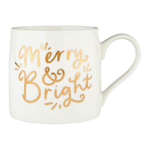 Image of Slant Collections Christmas Mug Large Ceramic Jumbo Coffee Cup, 20-Ounce, Merry & Bright