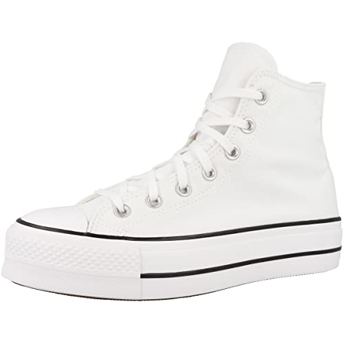 Image of Converse Women's Chuck Taylor All Star Platform High Top Shoe, White /Black /White, 6 M US