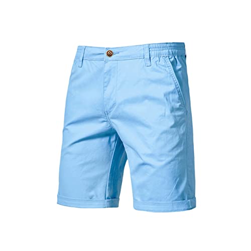 Short de plage coton décontracté bleu ciel du bureau au sable