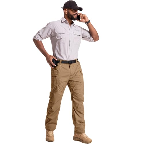 Jessie Kidden Men's Flex Stretch Tactical Pants, Water Resistant Ripstop Cargo Pants Lightweight BDU Outdoor Work Hiking3