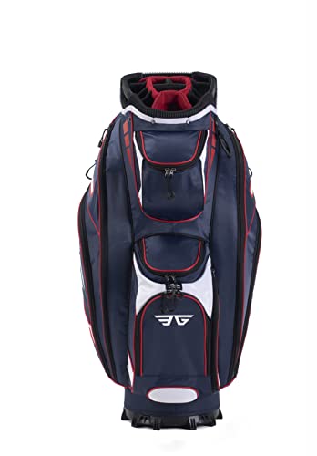 Eagole Super Light Golf Cart Bag,14 Way Top And Full Length Divider,10 Pockets/Rainhood Included(Navy) #TOP1