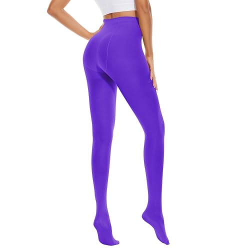 Image of Century Star Womens Tights Opaque Ballet Dance Stockings Tummy Control Top Pantyhose Run Resistant 80D High Waist Leggings
