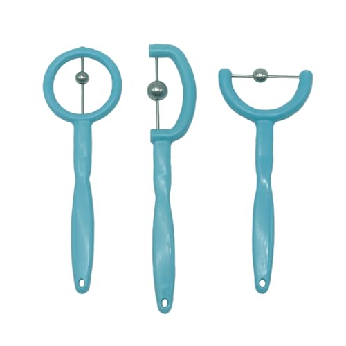 3pcs Kids Tongue Tip Lateralization Elevation Tools Tongue Tip Exercise Set Oral Muscle Training Tool Autism Speech Therapy Tools (Light Blue)