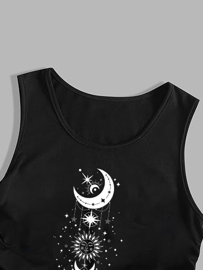 Remidoo Women's Casual Sleeveless Color Block Cropped Top Crewneck Tank Top Shirts - Image 4