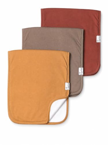 Image of Copper Pearl Premium Baby Burp Cloths - 3-Pack Large Cotton Burp Cloths, Extra Soft Spit Up Rags with 3 Absorbent Layers, Perfect for Baby Boy and Baby Girl Gifts (21 inch x 10 inch Size, Dune Set)