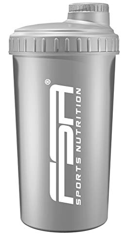 FSA Nutrition Protéine Shaker/Bouteille d'eau 700 ml, sans BPA, Argent