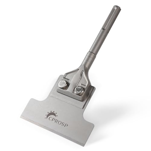 CPROSP - CPROSP Burin à mastic SDS MAX 300 x 150 mm, grattoir de sol haute performance, burin plat, burin à mastic pour enlever la colle de sol, tapis, linoléum, carrelage, peinture