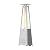 Vilobos Outdoor Patio Heater, Pyramid Standing Gas LP Propane Heater with Wheels 87 Inches Tall 42000 BTU for Commercial & Residential Courtyard (Silver)