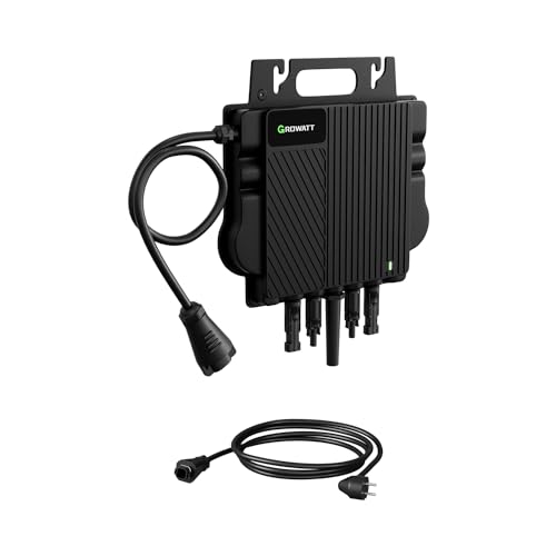 Powerness® Growatt NEO Mikro-Wechselrichter 800W, Intelligenter WLAN-Solarwechselrichter für Balkonkraftwerke, für 2 Solarpanels, IP67 wasserdicht, MPPT-Technologie, App-gesteuert (0% MwSt)