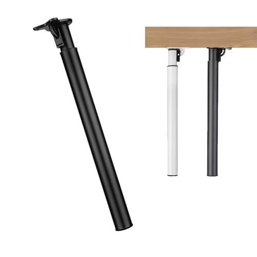GSKFXJ Pied De Table Télescopique Pliable, Pied De Meubles Réglables en Hauteur 70-120cm Pieds De Bureau Rabattable pour Table À Manger(Black,70-120cm)