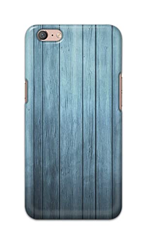 Image of Printed Hard Back Cover Case for Oppo A71 Back Cover (Wooden Blue) -1302
