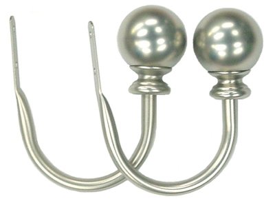 280-3000-58 Holdback, Ball, Satin Nickel, 2-Pack