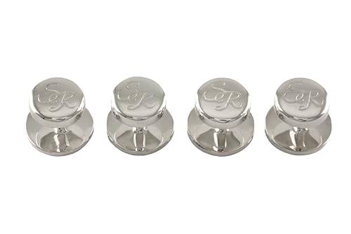 ZAUNICK Monogram Dress Shirt Studs in Sterling Silver 5 Buttons Set