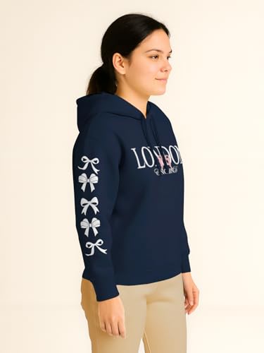 Image of HELLCAT Trendy Cotton Blend Hoodie for Women | Stylish Winter Hooded Sweatshirt for Women