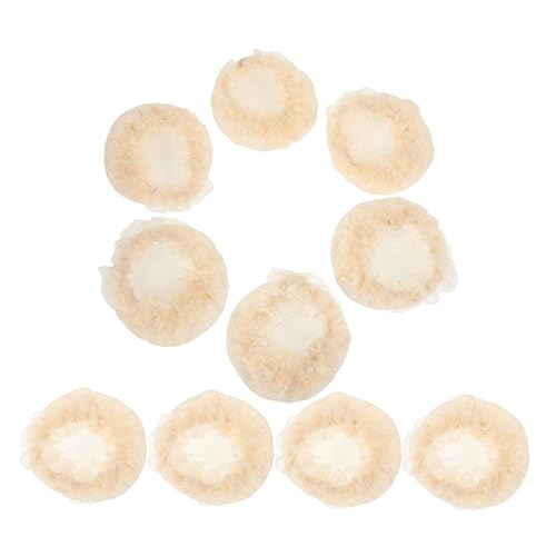 FOMIYES 10個 ヘアネットバッグ かわいい ケアヘッドバンド ヘア パン 貯金箱を差し込む ペットフレーム 祭りのヘアバンド ヘアカットカラーの加重 染毛剤の首輪 Beige 布