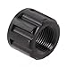 Thru Axle Nut M15 P1.0 P1.5 P1.75 Hub Shaft Cap for 12mm 15mm Thru-Axle Replacement, Aluminum Alloy for Bike Axle Cap, Black Mountain for Bike Accessory(M12x1.0mm)