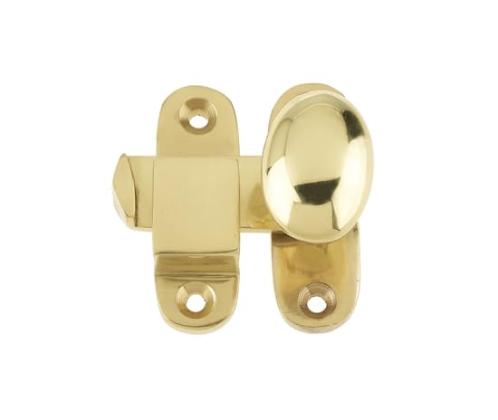 Kooples Hardware Throw Over Catch 51mm – Traditional Gate & Cabinet Latch in Steel or Brass – Surface Mounted Throw Latch with Fixings Included (Polished Brass)