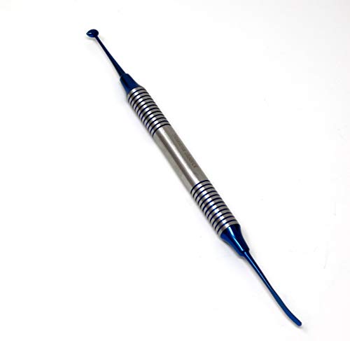 Set Of 6 Dental Composite Placement Instruments Hand Carving Dentistry Kit, Blue Titanium Coated Tips, Stainless Steel Kit #TOP7