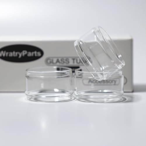WratryParts Fat Straight Replacement Glass Tube for Thundercloud Blaze Pro Max RTA Tank (3Pcs Fat)